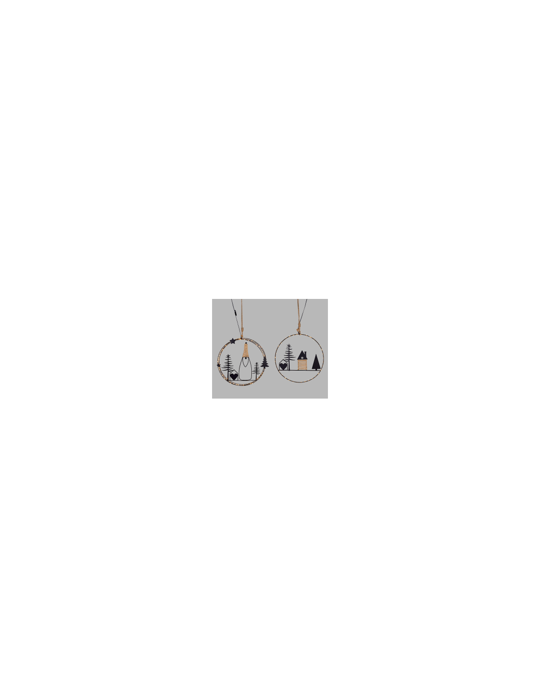 DECORAZIONE 80140 XMAS RING 35CM MICROLED BIANCO CALDO