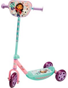 SMOBY, GABBY'S DOLLHOUSE, MONOPATTINO 3 RUOTE, MANUBRIO REGOLABILE, SUPERFICIE ANTISCIVOLO, STRUTTURA STABILE