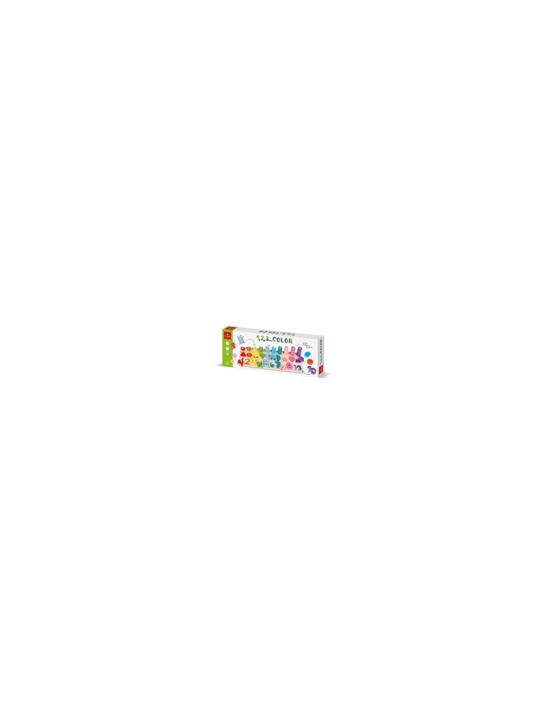 DAL NEGRO, 1 2 3 COLOR, GIOCO EDUCATIVO, LEGNO, BAMBINI 3 ANNI, APPRENDIMENTO, COLORI, NUMERI