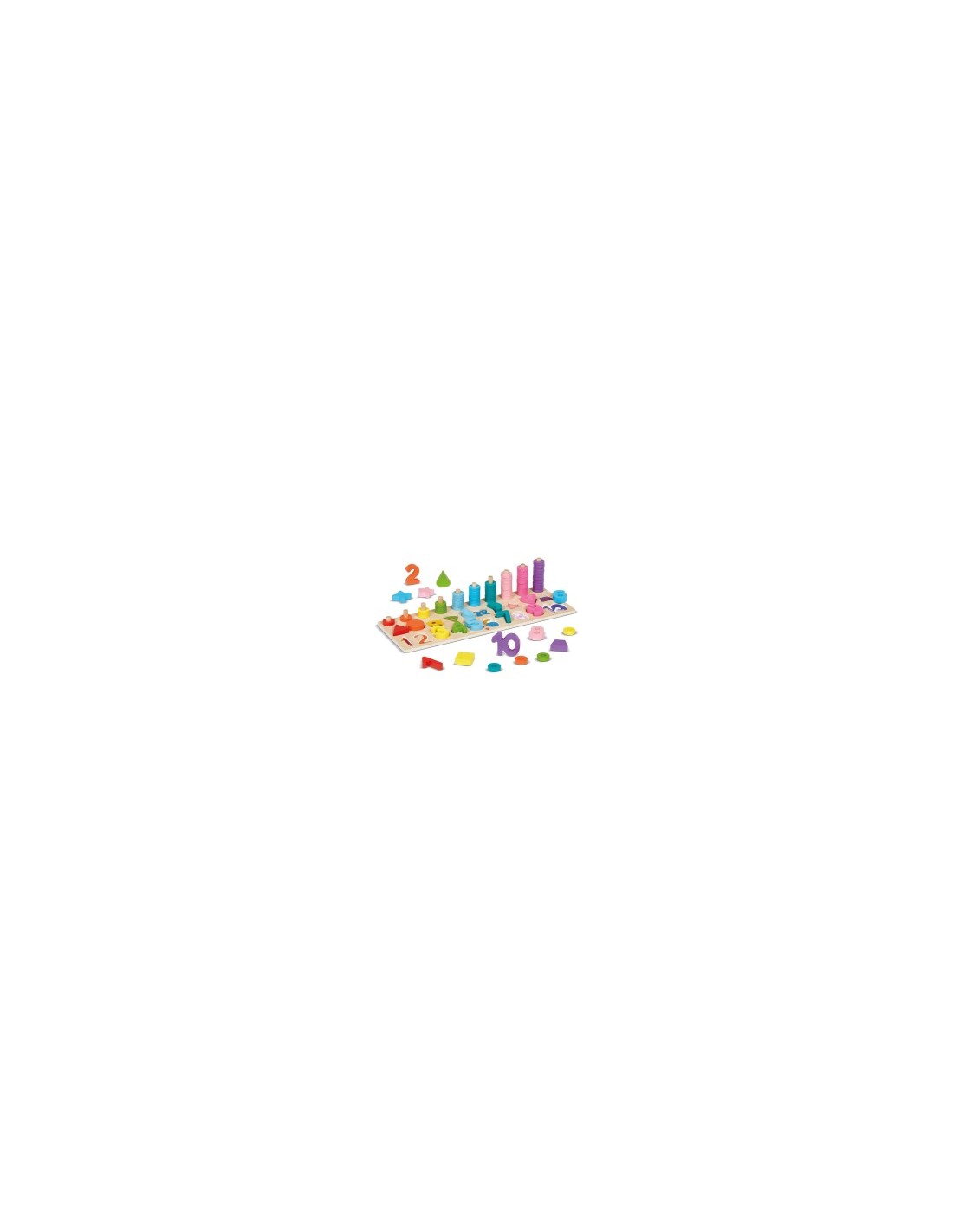 DAL NEGRO, 1 2 3 COLOR, GIOCO EDUCATIVO, LEGNO, BAMBINI 3 ANNI, APPRENDIMENTO, COLORI, NUMERI