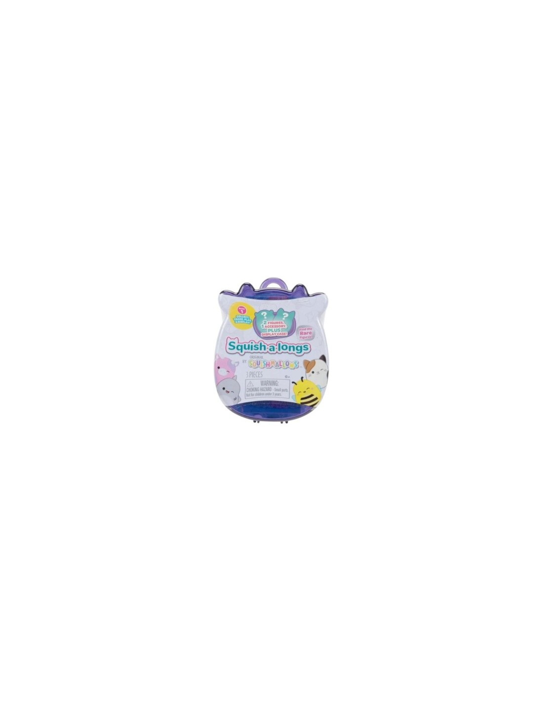 Mini Squishmallows da 2,5 cm Serie 1 con Anello – Set da 2 Personaggi Collezionabili