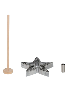 SET 5 STAMPINI 204679 INOX DEC.NATALIZIO CON TIMBRO E CILINDRO