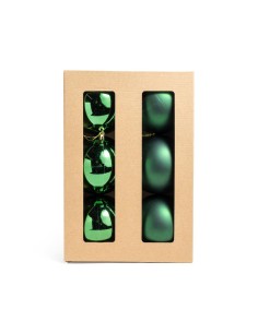 CONF 6 SFERE VERDI 10CM PLASTICA