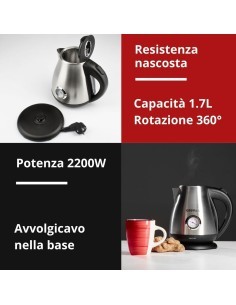 BOLLITORE G10096 1,7LT INOX su TreG Ingrosso