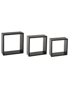 SET 3 MENSOLE 138957A CUBI NERO su TreG Ingrosso