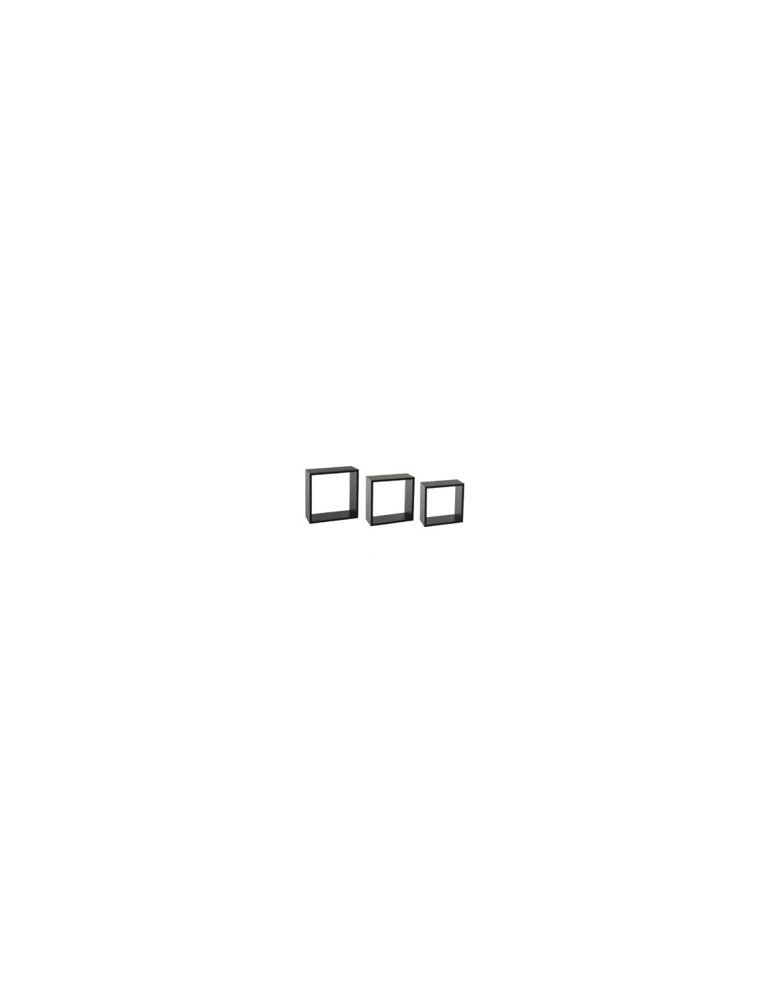 SET 3 MENSOLE 138957A CUBI NERO su TreG Ingrosso