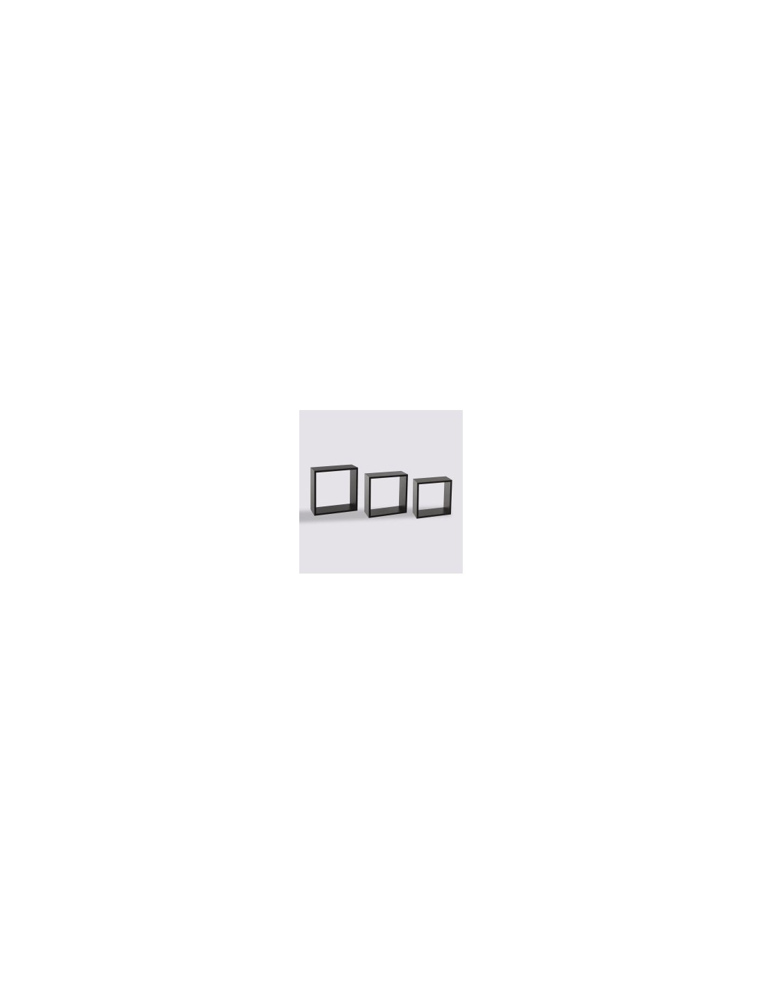 SET 3 MENSOLE 138957A CUBI NERO su TreG Ingrosso