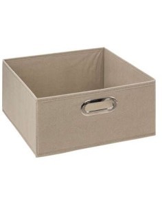 Scatola Portaoggetti in Lino 31x31x15 cm Beige