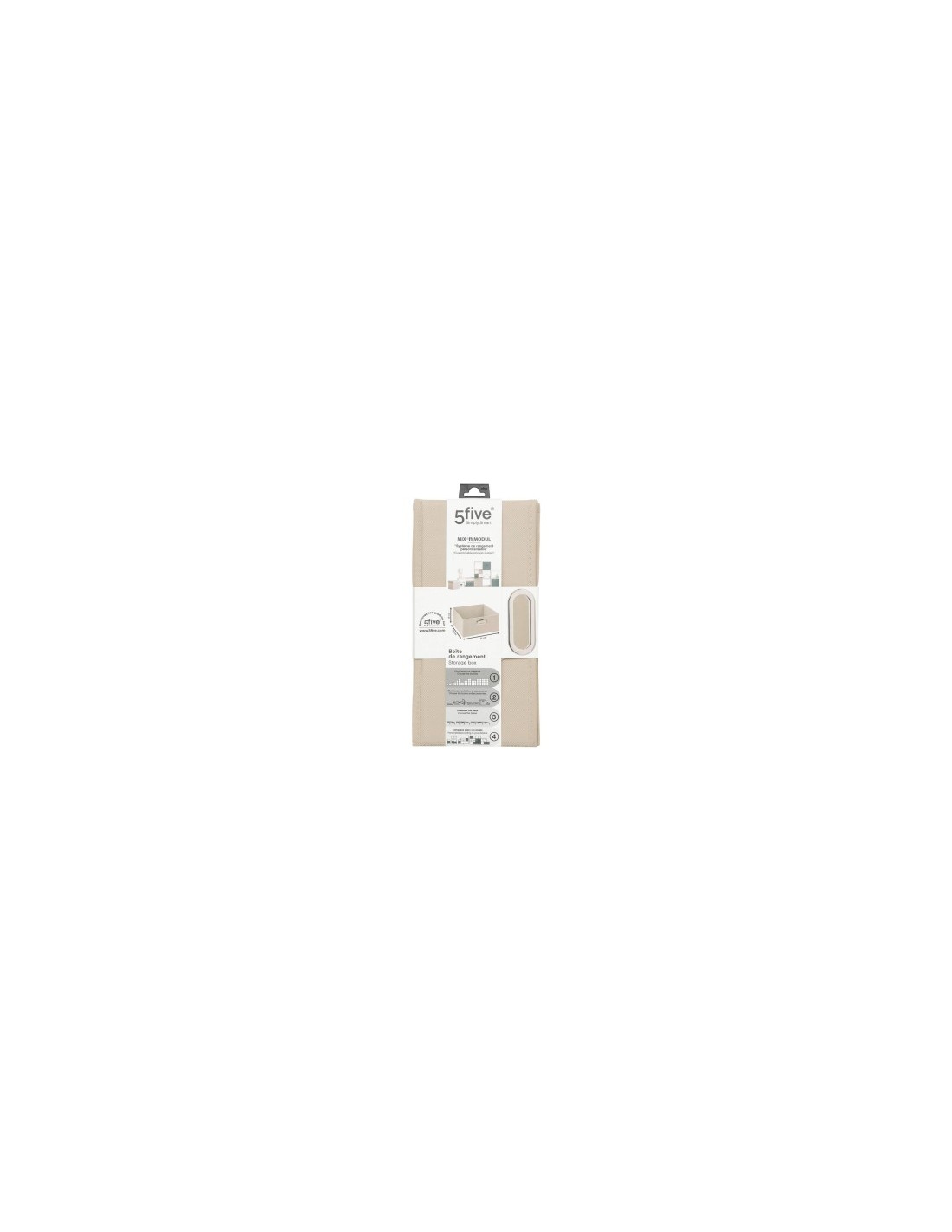 Scatola Portaoggetti in Lino 31x31x15 cm Beige