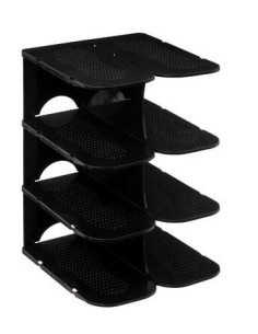 5five Scarpiera in Plastica a 4 Ripiani – 26,5x37,8 cm