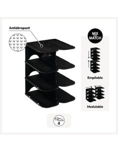 5five Scarpiera in Plastica a 4 Ripiani – 26,5x37,8 cm