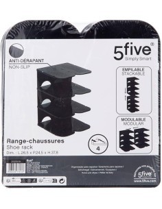 5five Scarpiera in Plastica a 4 Ripiani – 26,5x37,8 cm