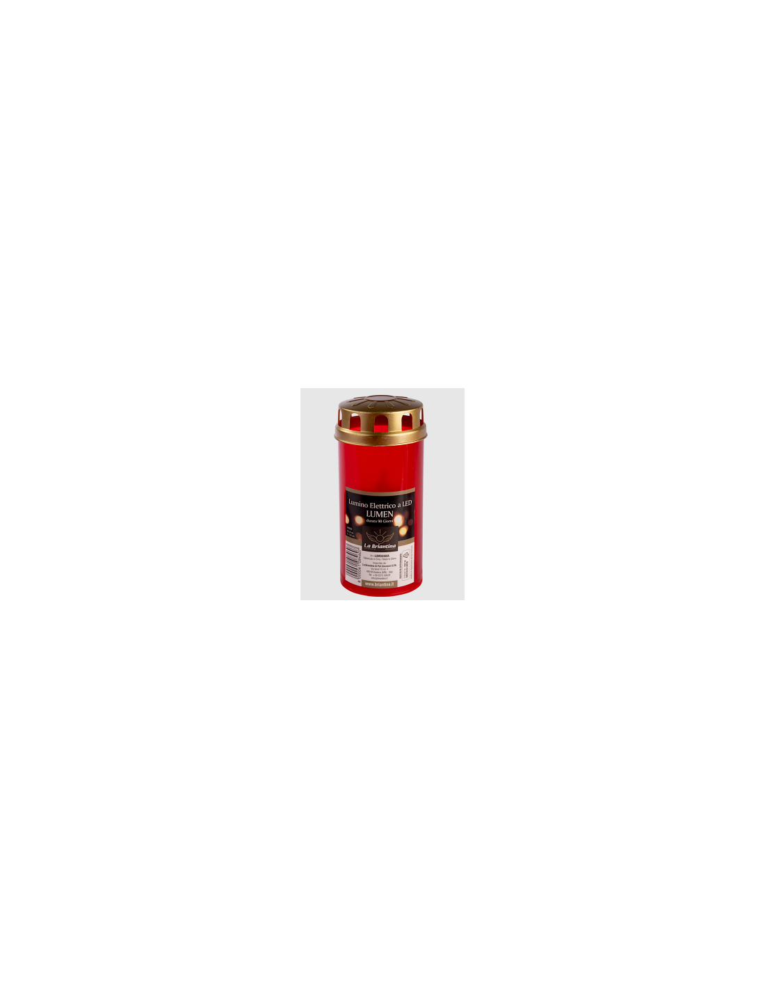 LUMINO VOTIVO ROSSO H13,5CM ELETTRICO A LED
