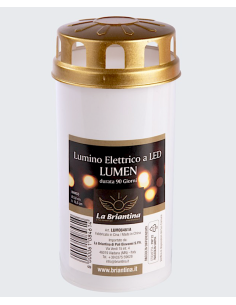 LUMINO VOTIVO BIANCO H13,5CM ELETTRICO A LED