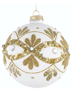 SFERA GARISH 10CM VETRO BIANCO