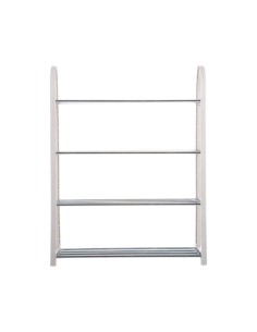 Scarpiera Storage Solutions 64x19x66 cm in Plastica e Ferro – Grigio