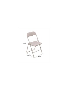 5five - sedia pieghevole in PVC beige con struttura in acciaio