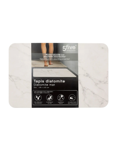 Tappeto in diatomite Lea 39x60 cm bianco
