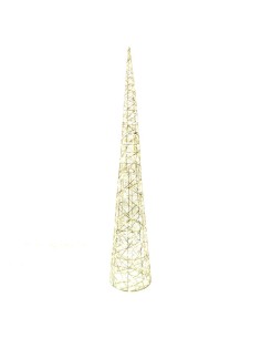 ALBERO CONO ORO METALLO 28X150CM CON 300 LUCI