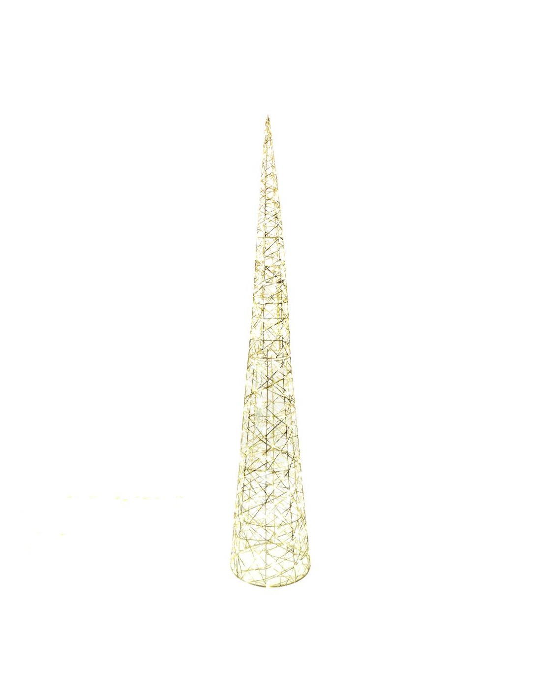 ALBERO CONO ORO METALLO 28X150CM CON 300 LUCI