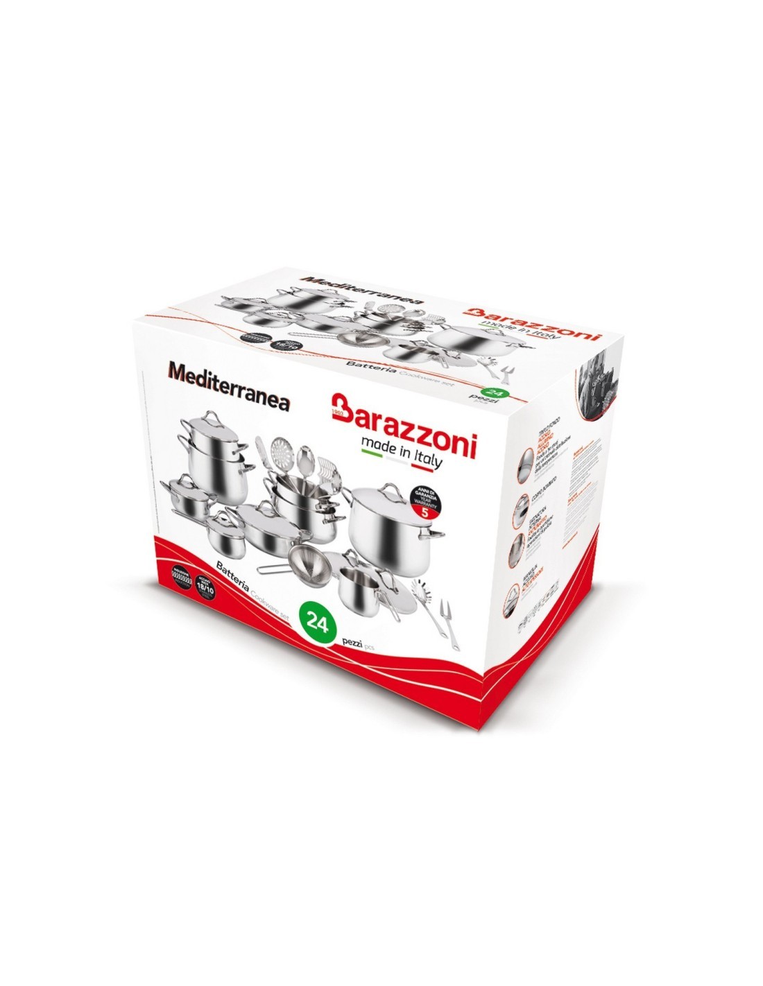 MEDITERRANEA BATTERIA 24 PEZZI BARAZZONI su TreG Ingrosso
