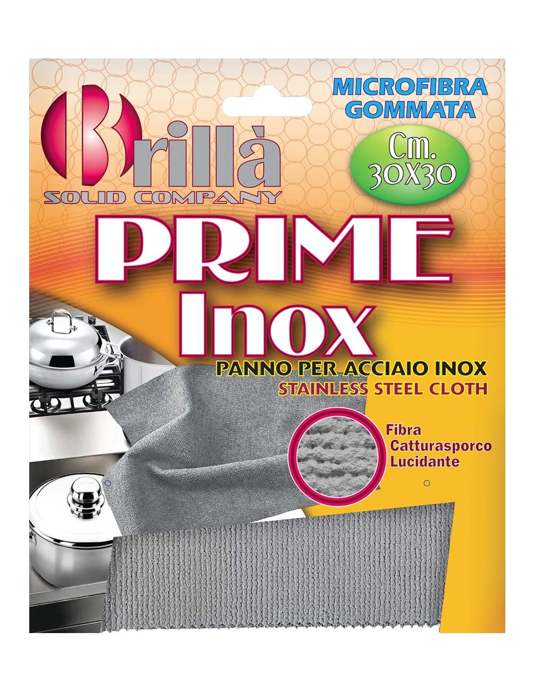 PANNO PRIME INOX 30X30 CM LA BRIANTINA su TreG Ingrosso