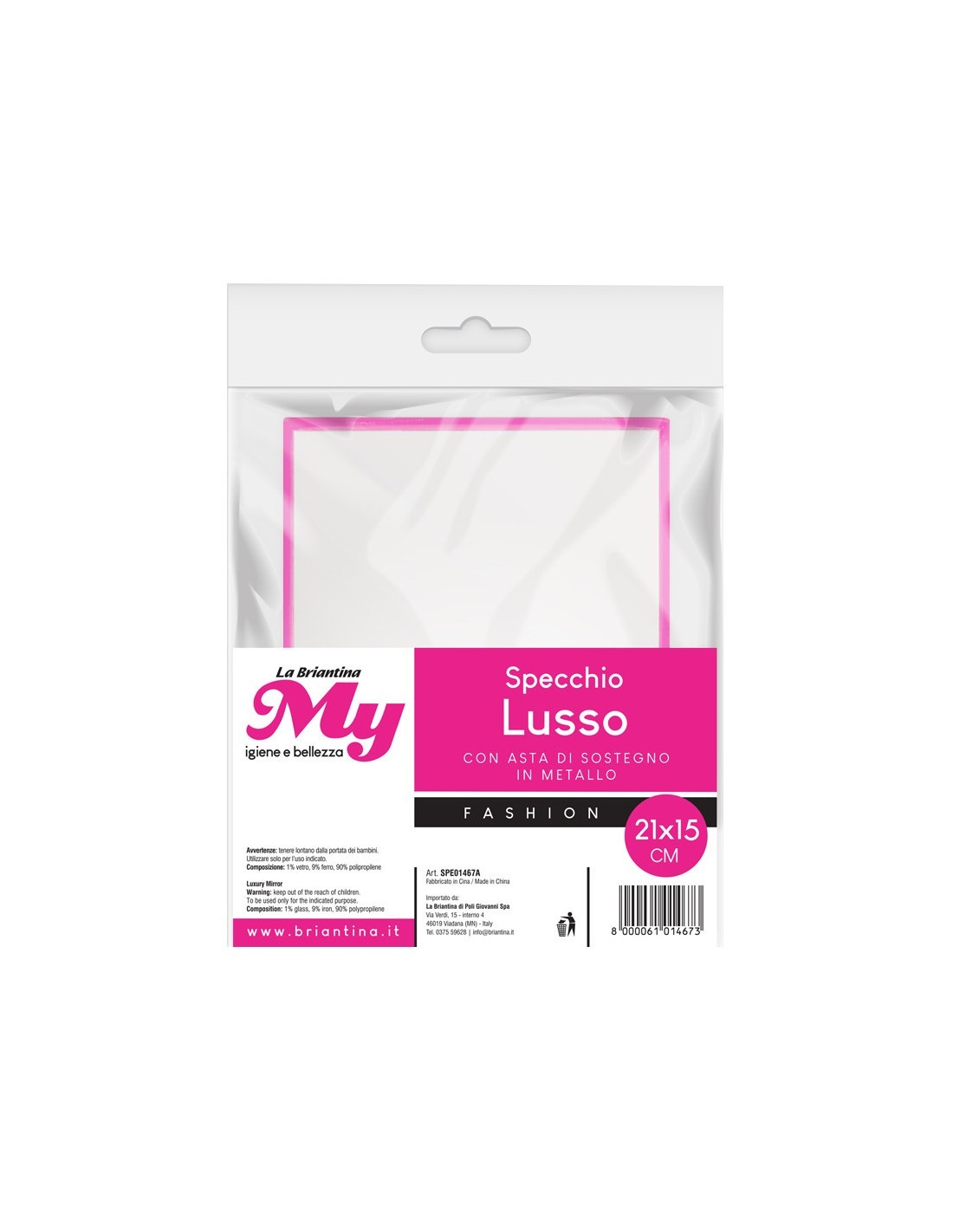 SPECCHIO BARBA 15X21 su TreG Ingrosso