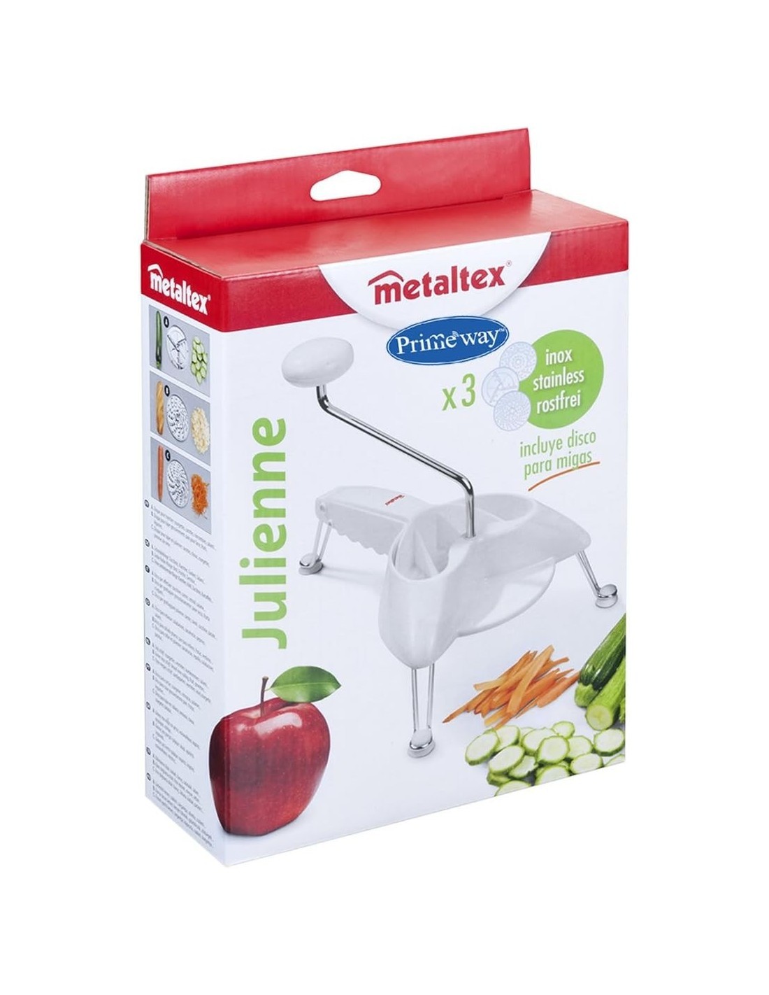 GRATTUGIA JULIENNE IN PLASTICA E ACCIAIO INOX METALTEX su TreG Ingr...