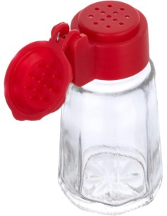 PEPPINO SALIERA IN VETRO TRASPARENTE MTEALTEX su TreG Ingrosso