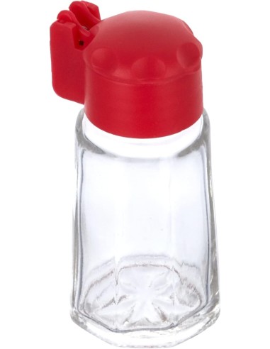 PEPPINO SALIERA IN VETRO TRASPARENTE MTEALTEX su TreG Ingrosso