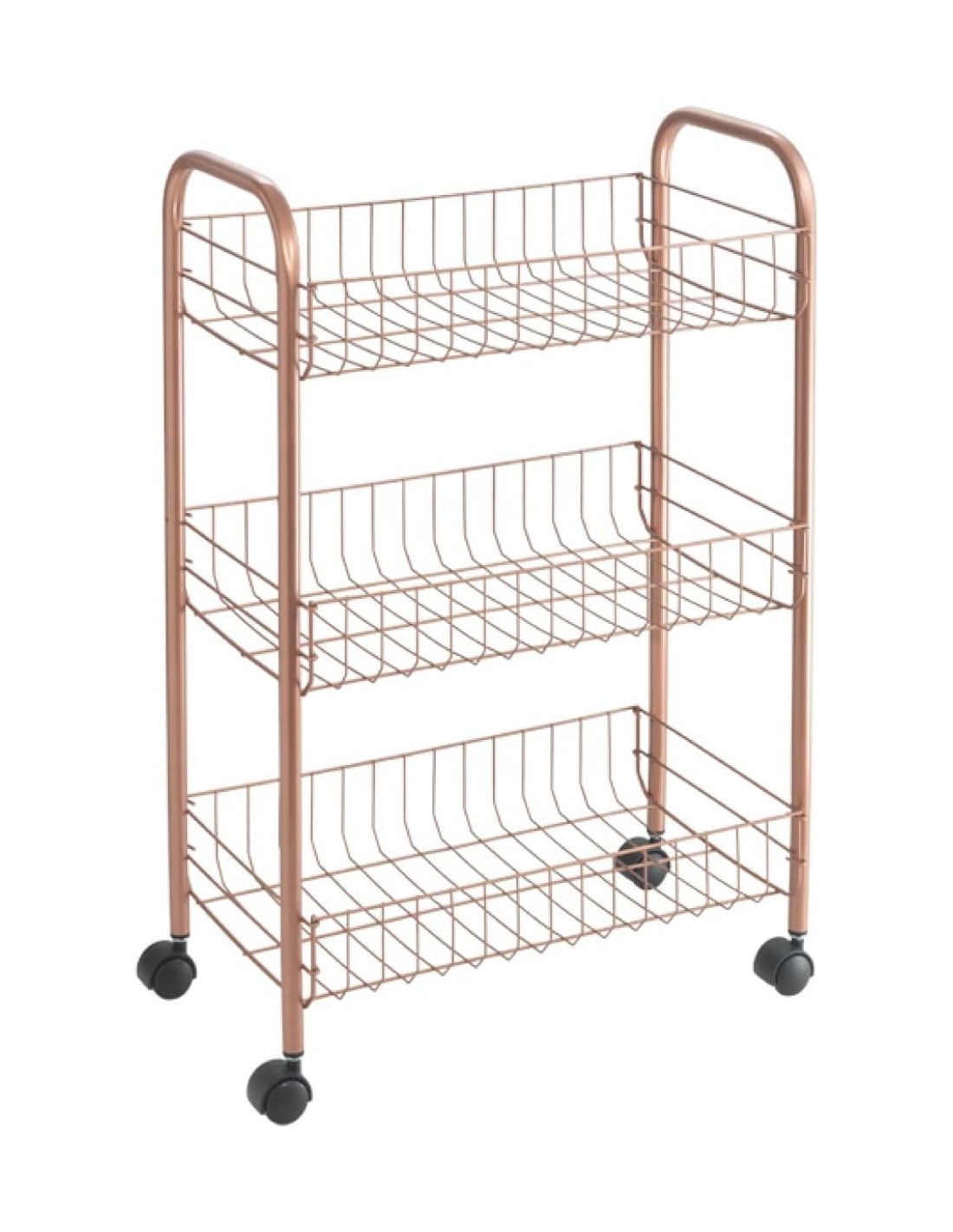 LUGANO COPPER CARRELLO 3 PIANI 41X23X63CM METALTEX su TreG Ingrosso