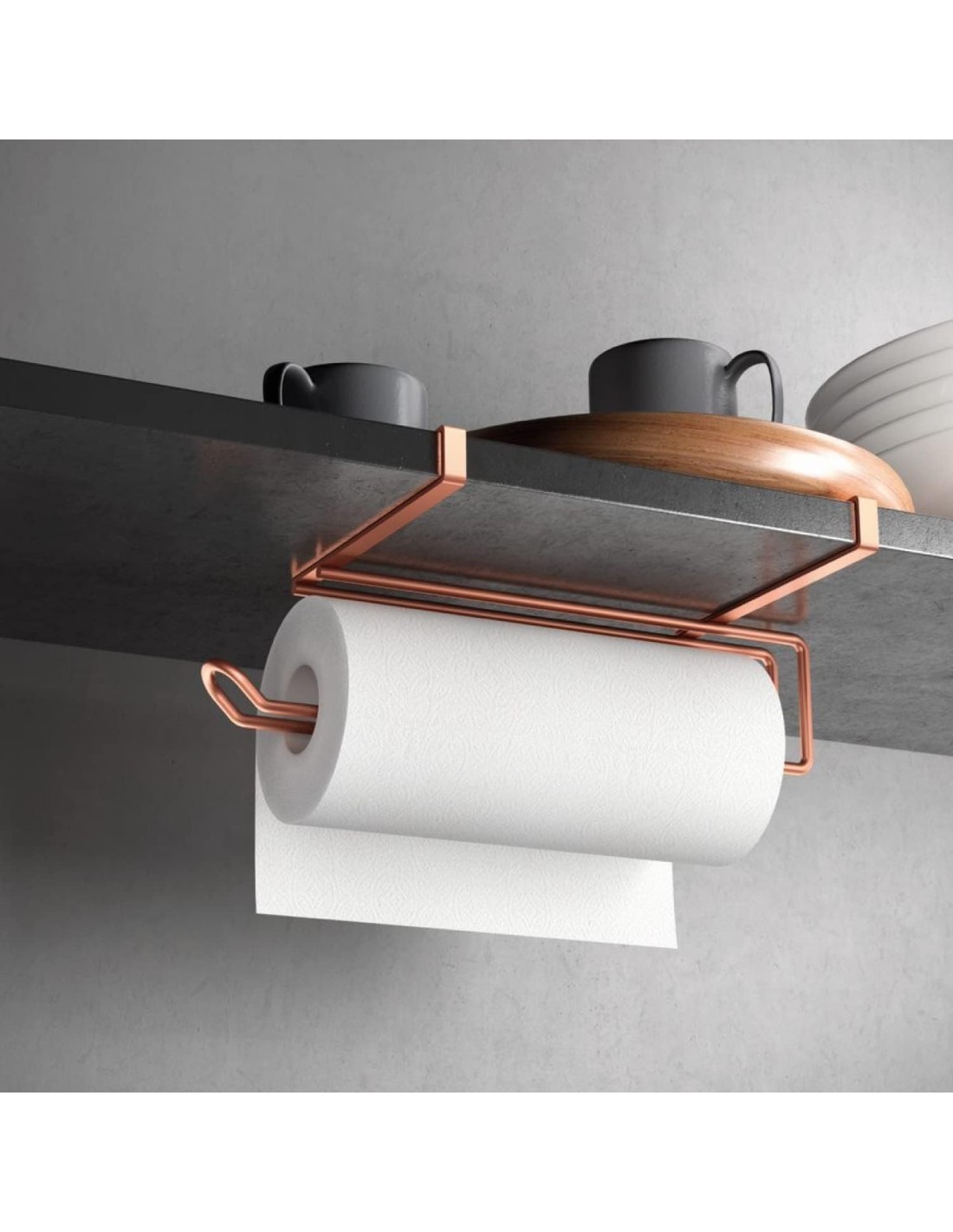 EASYROLL COPPER PORTAROTOLO IN RAME CON GANCIO METALTEX su TreG Ing...