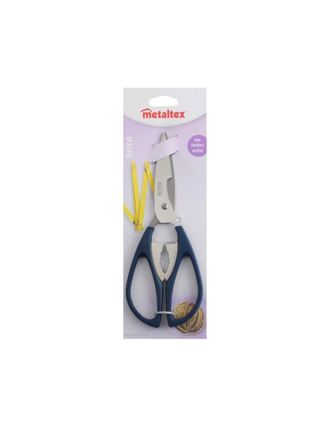 BRICO FORBICI IN ACCIAIO INOX 19,5 CM METALTEX su TreG Ingrosso