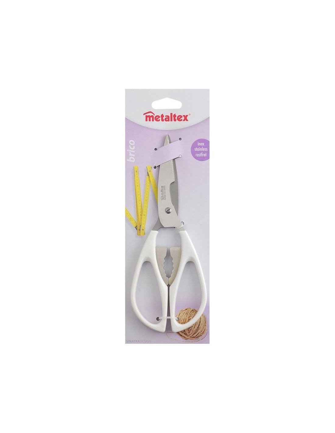 BRICO FORBICI IN ACCIAIO INOX 19,5 CM METALTEX su TreG Ingrosso