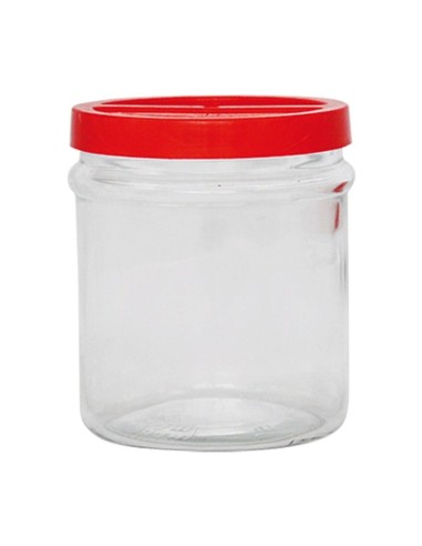 ORTES VASO IN VETRO 3,5 KG CON TAPPO ROSSO A VITE su TreG Ingrosso