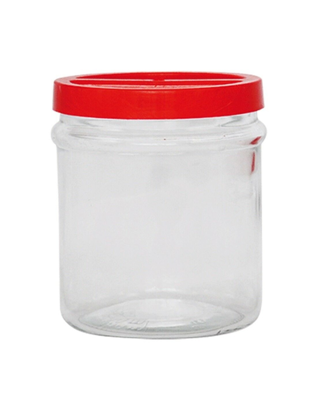 ORTES VASO IN VETRO 3,5 KG CON TAPPO ROSSO A VITE su TreG Ingrosso