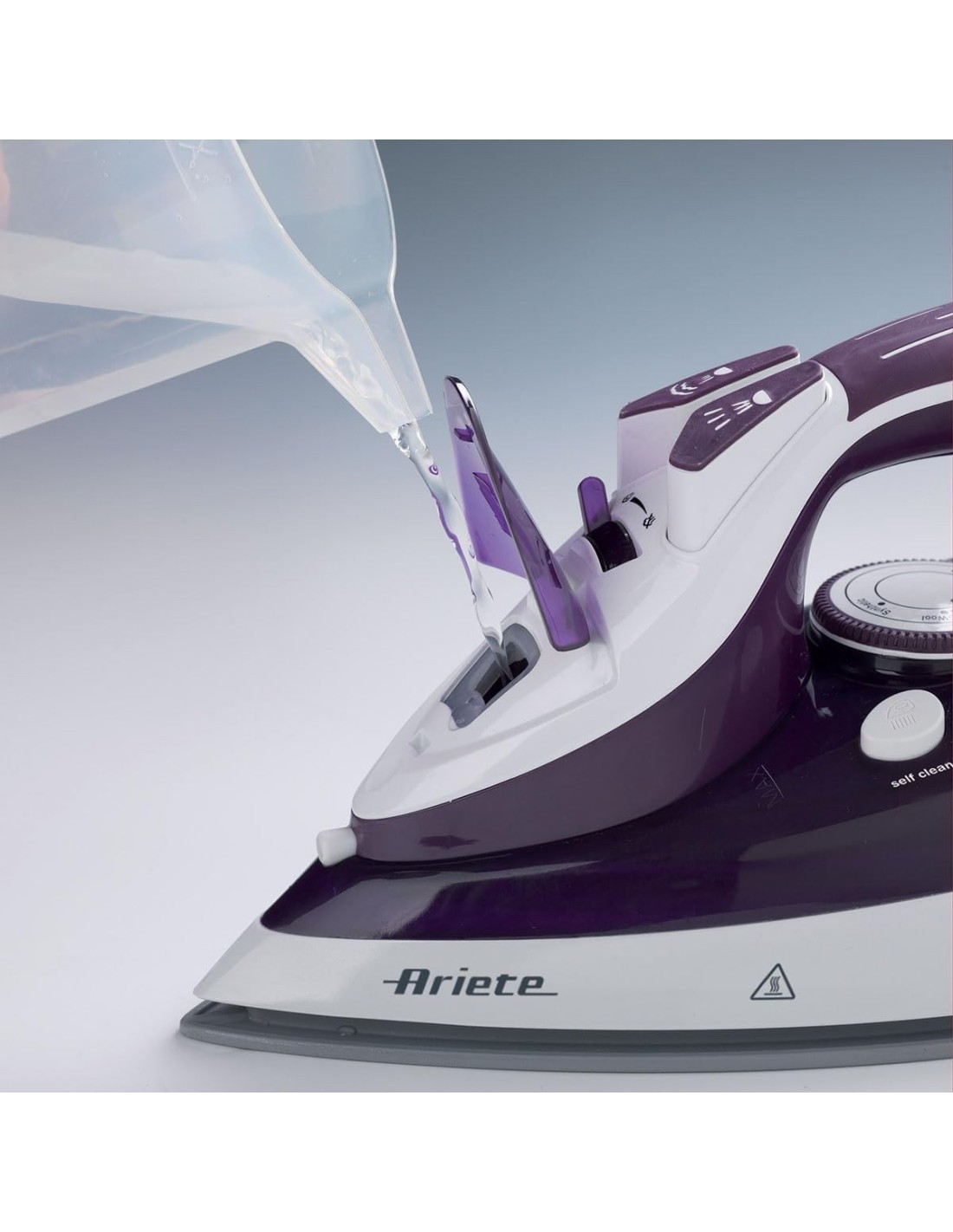 STEAM IRON FERRO DA STIRO A VAPORE PIASTRA CERAMICA 2200W 6243 ARIE...