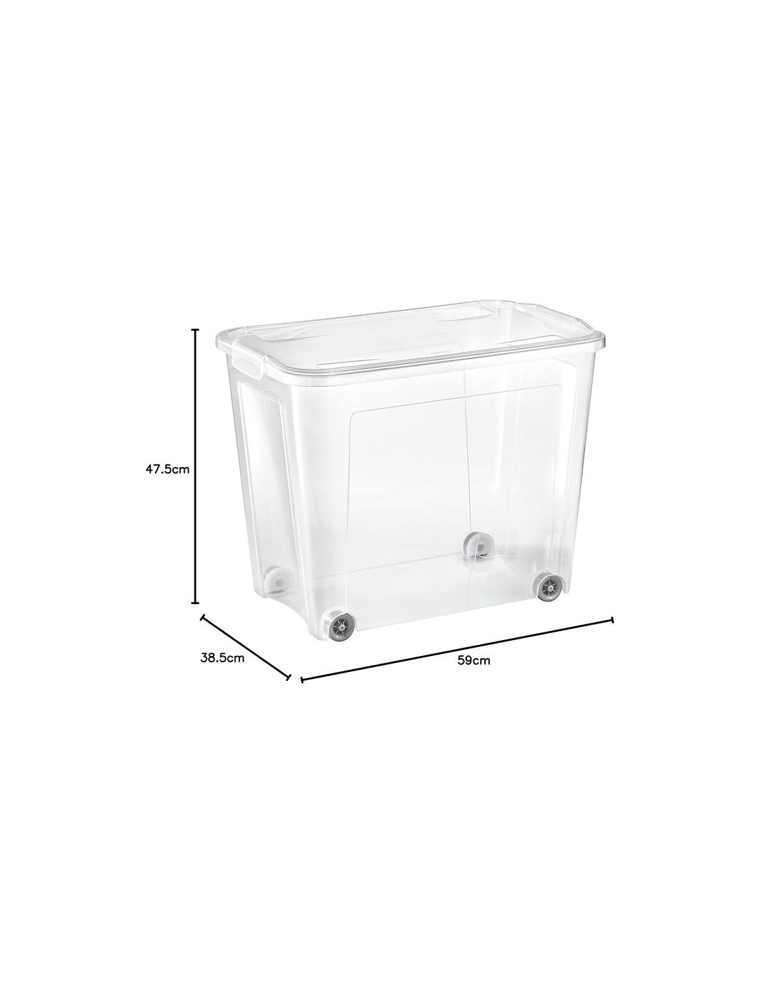 COMBI BOX SCATOLA CON COPERCHIO E RUOTE 67 LT su TreG Ingrosso