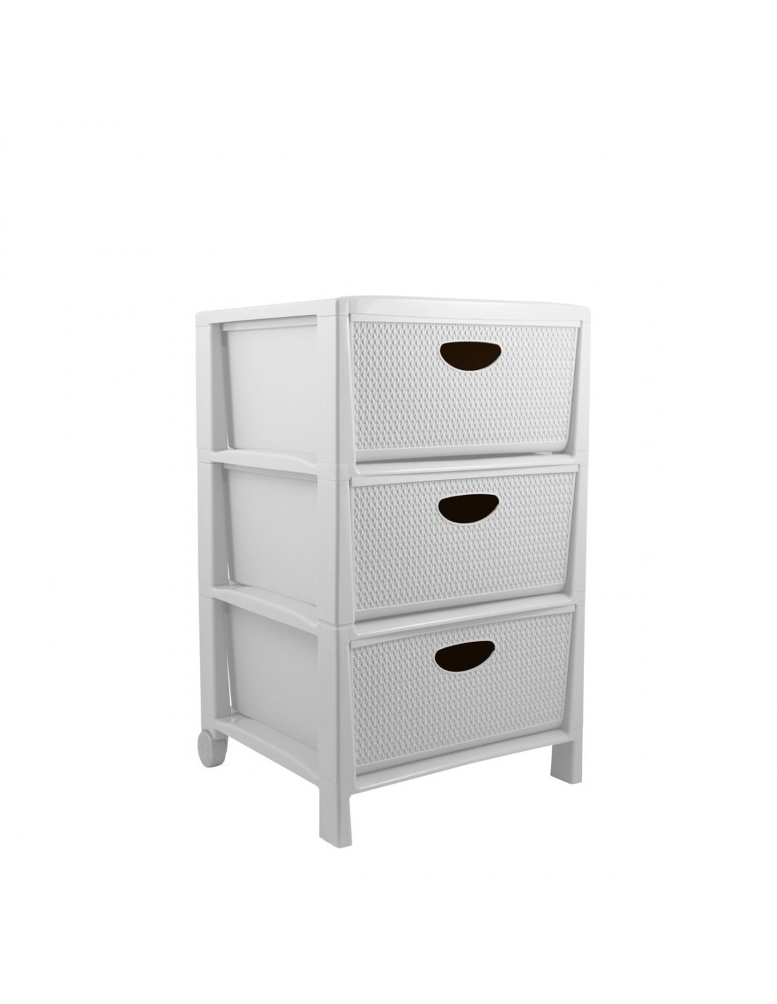 CASSETTIERA BF01283 INTRECCIO 3 CASSETTI BIANCO BELLI E FORTI su Tr...