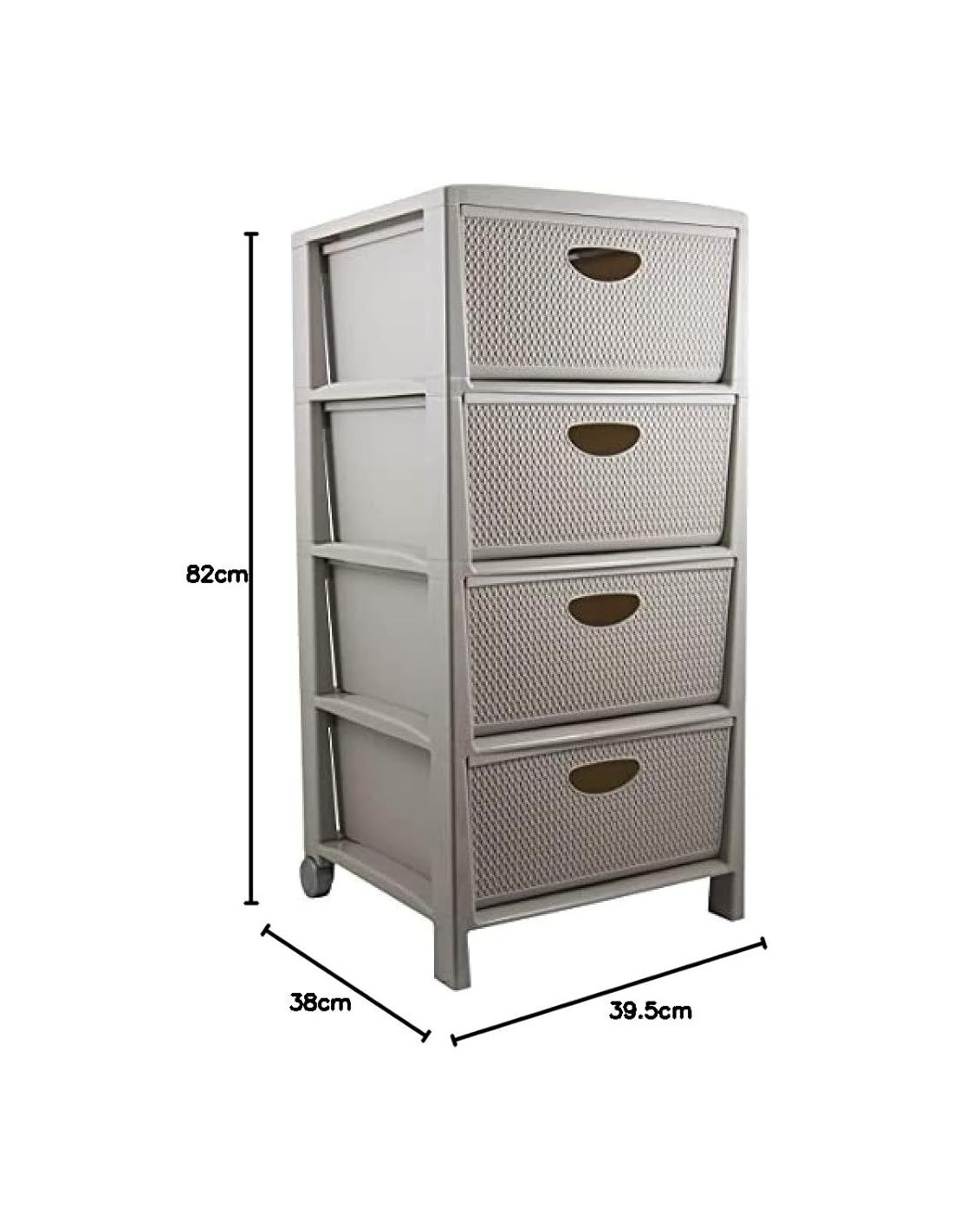 CASSETTIERA BF01292 INTRECCIO 4 CASSETTI TORTORA BELLI E FORTI su T...