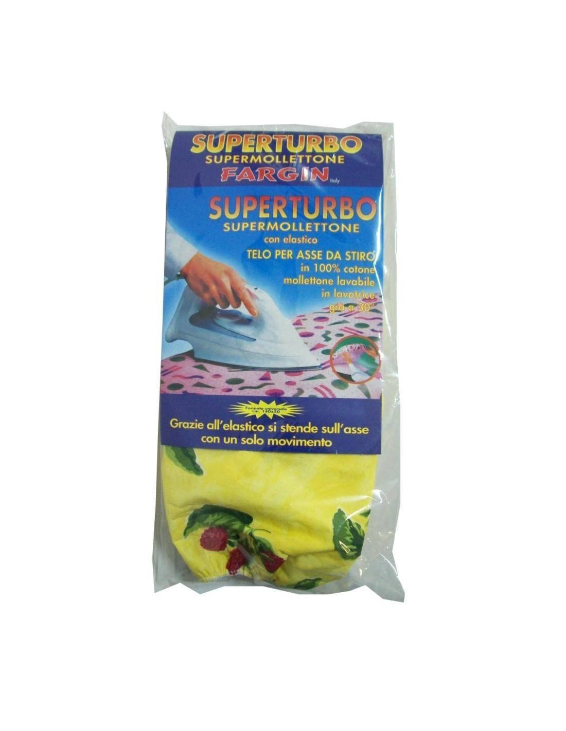 TELO STIRO POLICOTONE CON ELASTICO 160X60X2CM EURONOVITA su TreG In...