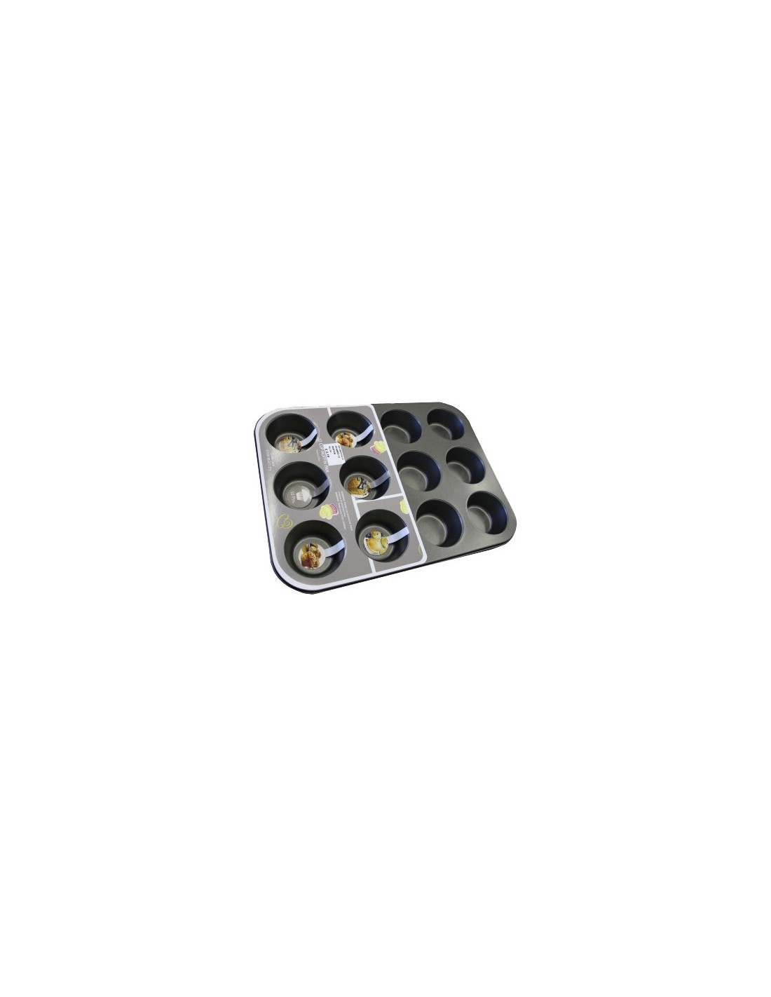STAMPO MUFFIN 12 POSTI ALLUMINIO 35.5X26.5X3 CM EURONOVITA su TreG ...