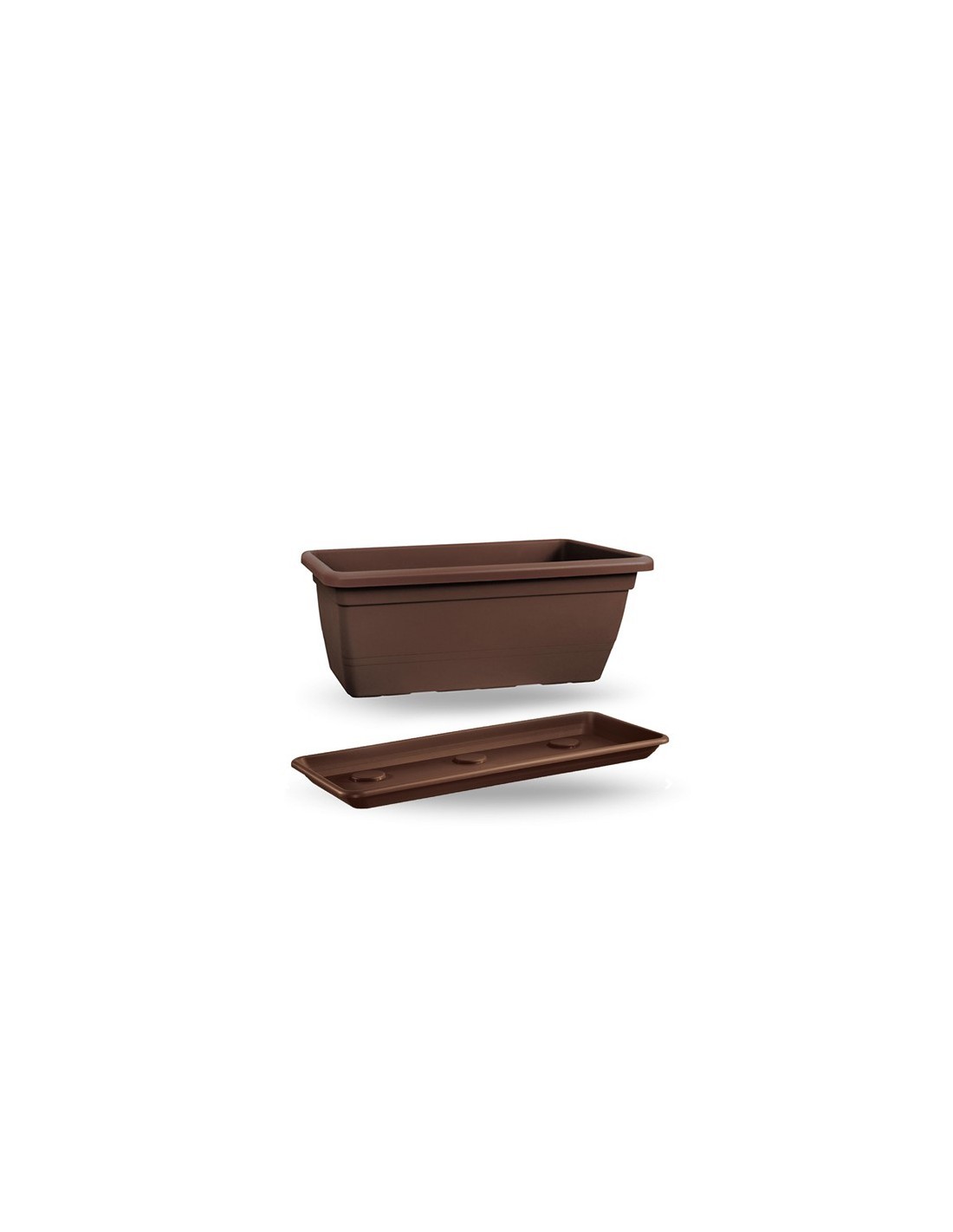 ANTHEA FIORIERA CON SOTTOVASO 100 CM RETTANGOLARE BRONZO su TreG In...