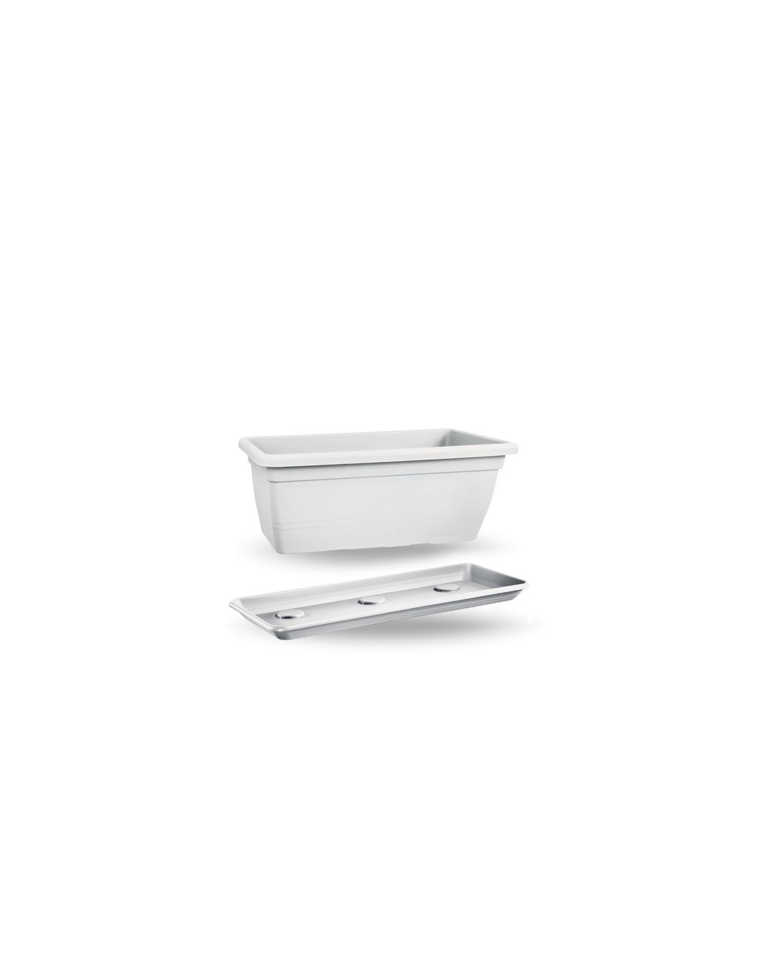 ANTHEA FIORIERA 100CM CON SOTTOFIORIERA RETTANGOLARE BIANCO su TreG...