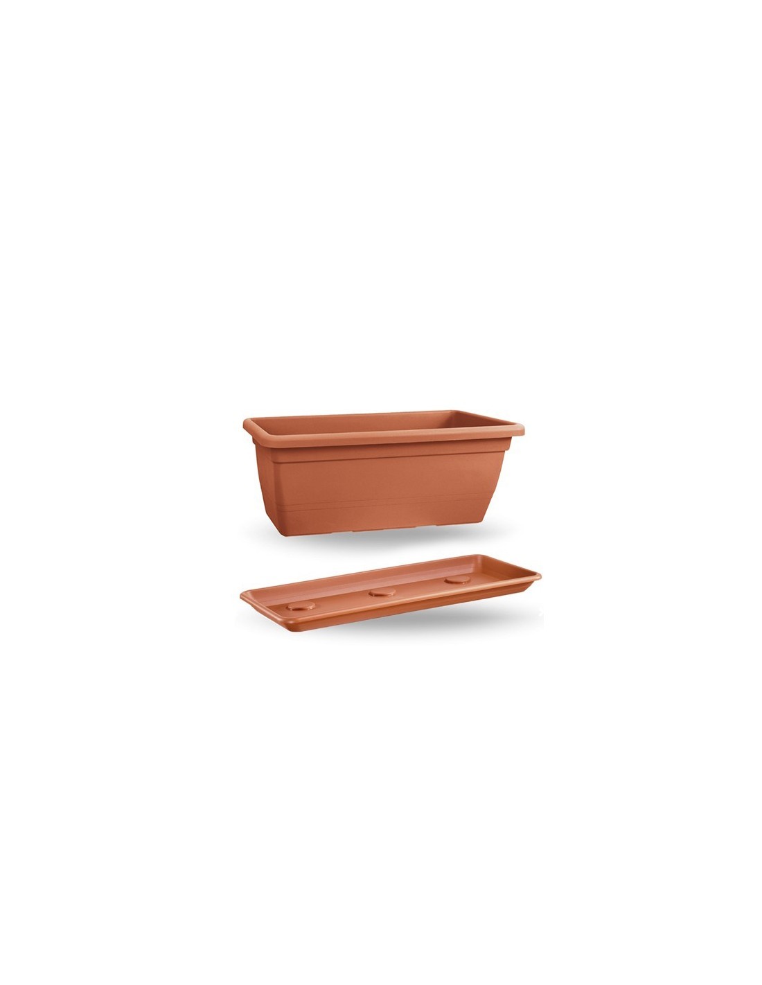 ANTHEA FIORIERA CON SOTTOCASSETTA 80CM COLORE TERRACOTTA su TreG In...