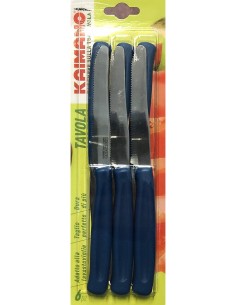 KAIMANO COLTELLO TAVOLA SET 6 PZ COLORI ASSORTITI su TreG Ingrosso