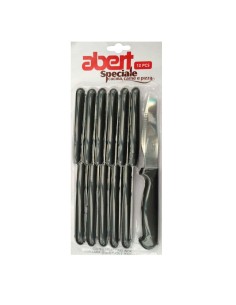 BLISTER 12 COLTELLI PER PIZZA AVARI064PB12 ABERT su TreG Ingrosso