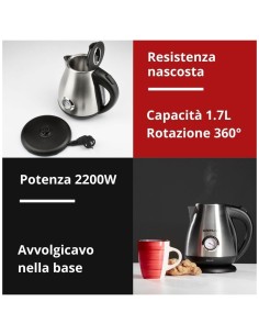 BOLLITORE G10096 1,7LT INOX su TreG Ingrosso