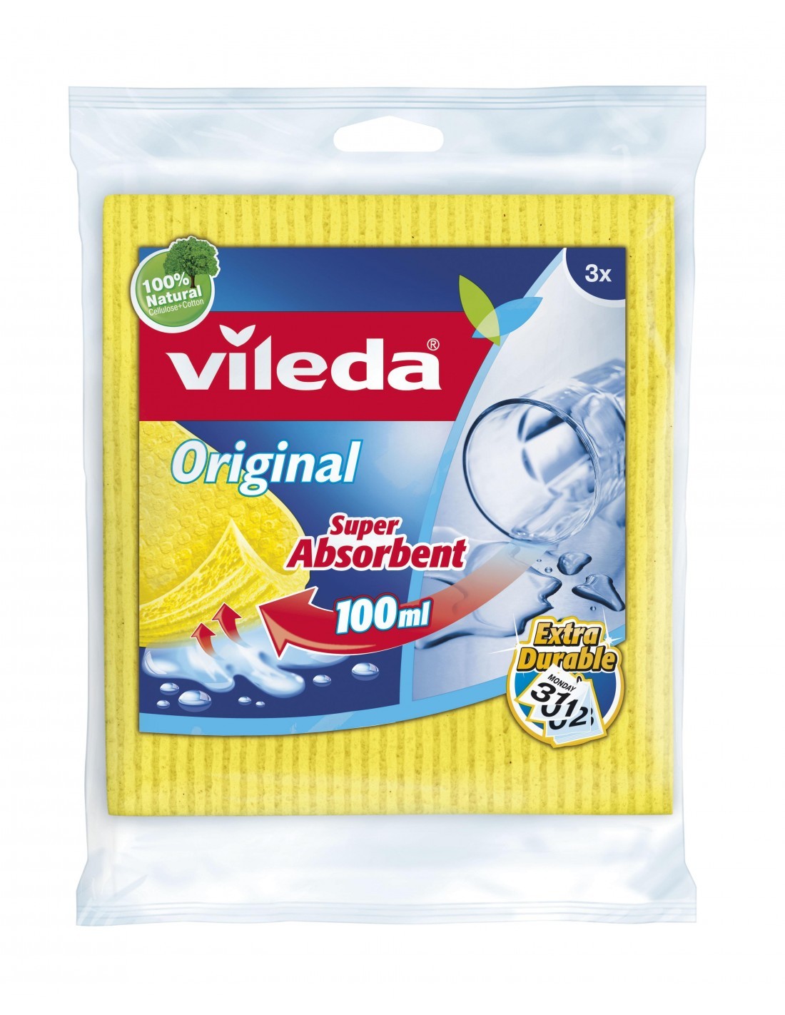 VILEDA PANNO SPUGNA ASSORBENTE CF 3 PZ FHP su TreG Ingrosso