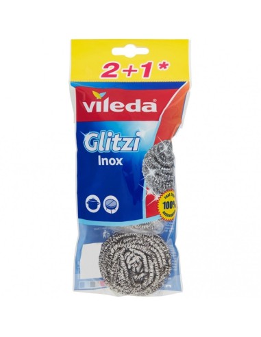 VILEDA GLITZI PAGLIETTA INOX SPIRALE 2+1 FHP su TreG Ingrosso